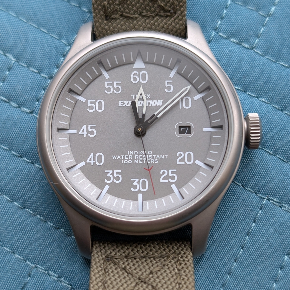 Timex Expedition Field Watch - Hard-to-find Gray Dial / Olive Strap variant